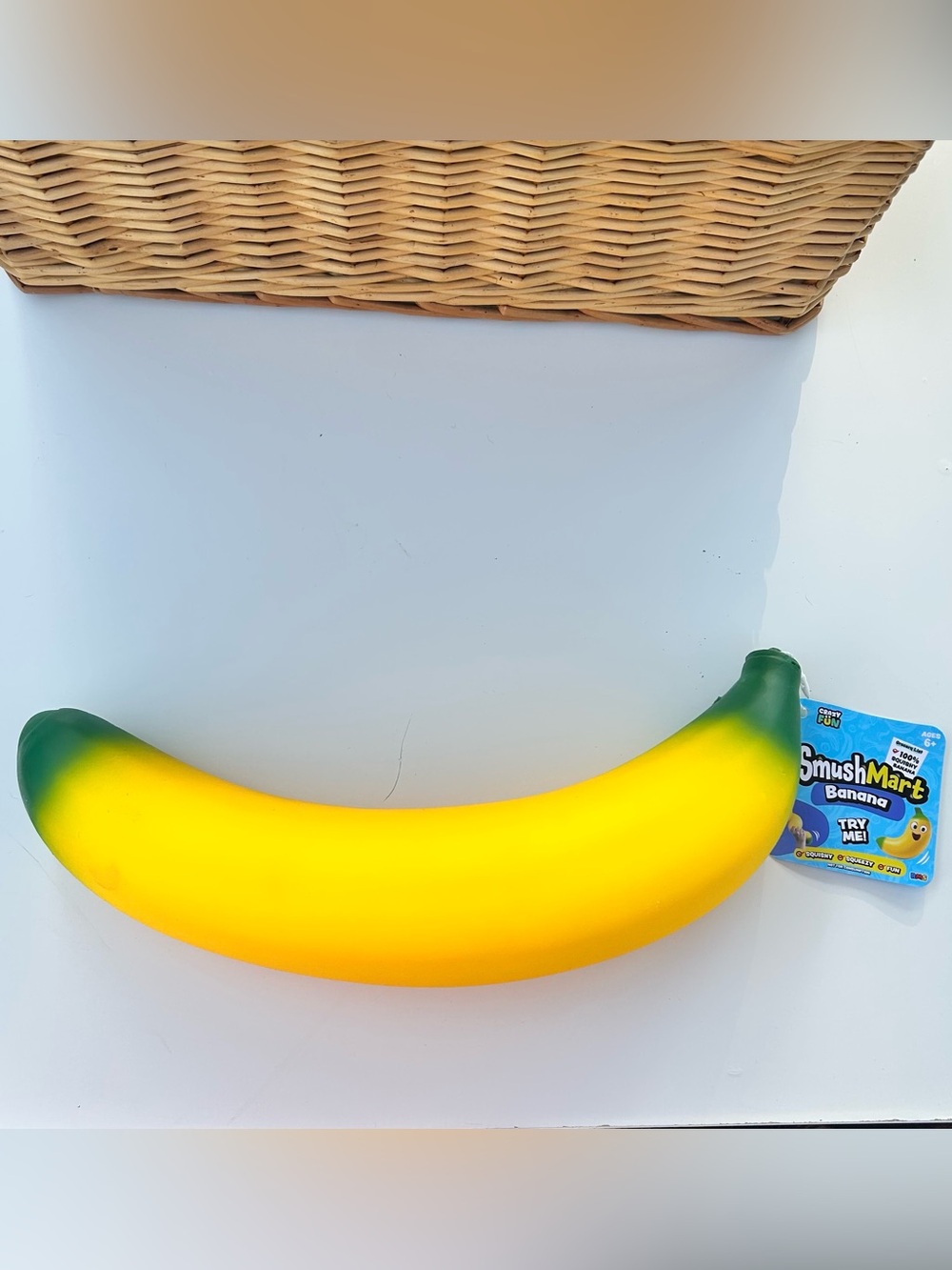 NEW Smush Mart JUMBO Squishy Banana | Extra Large Viral Fidget Toy 15"